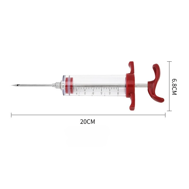 Meat Injector Syringe With 3 Stainless Steel Needles for BBQ Grill Turkey Chicken Marinade Flavor Injector Kit Cooking Tools