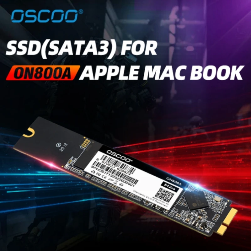 OSCOO 1TB 512GB 256GB Ssd for Macbook Air A1370 A1369 EMC2393 2471 2392 2469 Solid State Drive Original SATA 3 Interface