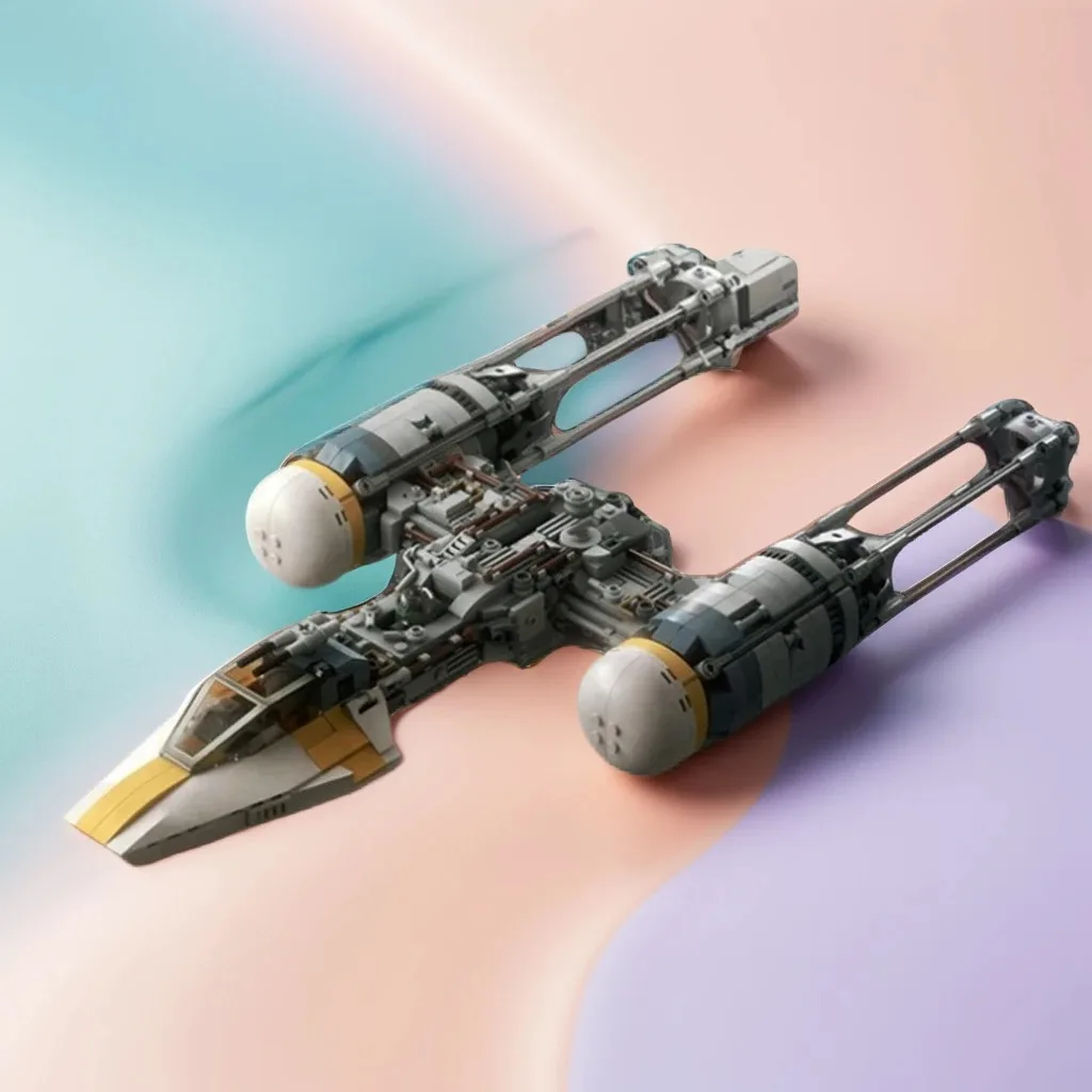 

892 шт. MOC PiXEL-DANs BTL-A4 YWING Золотая эскадрилья DIY Строительные блоки Архитектурная модель Лучший подарок