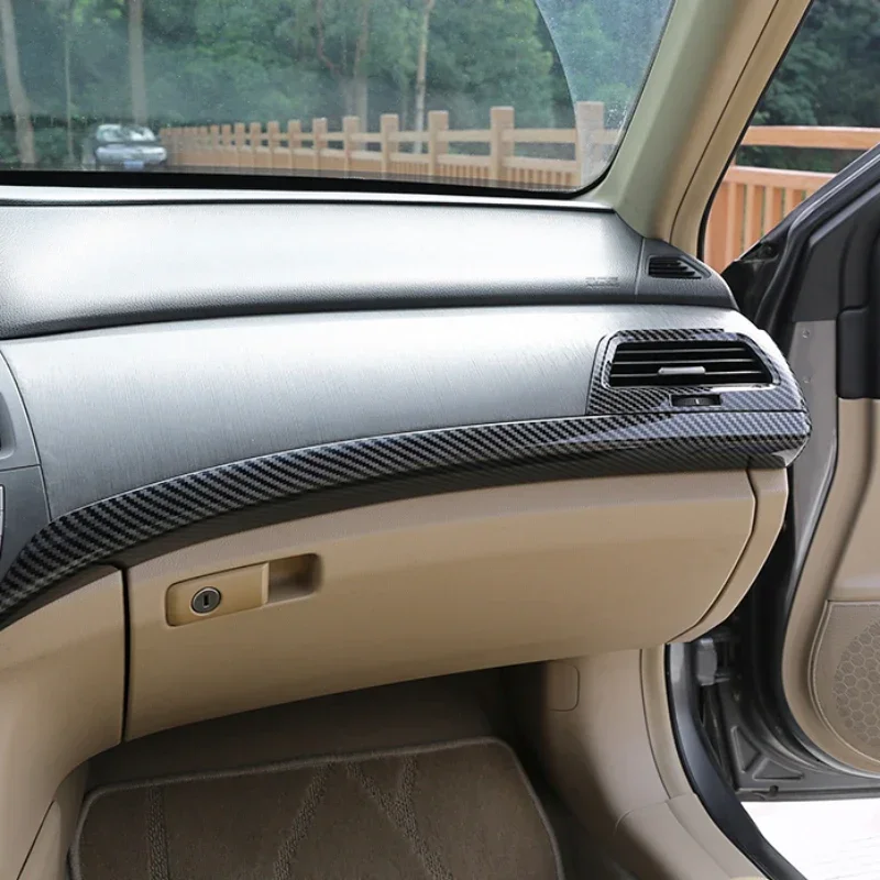 For Honda Accord8th Carbon Fiber Interior Modification Dashboard Central Control Trim Air Conditioner Trend Trim Car Accessories