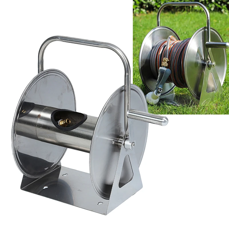 

Поливание цветов из нержавеющей стали и подвесная автоматическая катушка для мойки автомобилей, рама для намотки сельских водопроводных труб