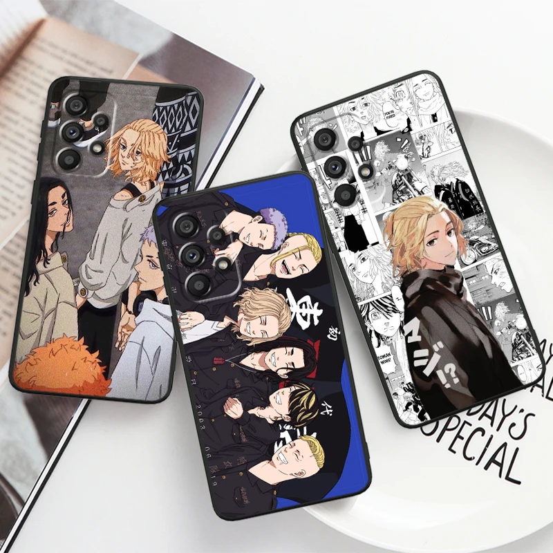 T-Tokyo S-Sano Revengers For Samsung A53 A52 A33 A32 A51 A71 A21S A13 A73 A55 A22 A23 A35 A72 A54 A12 5G Black Soft Phone Case