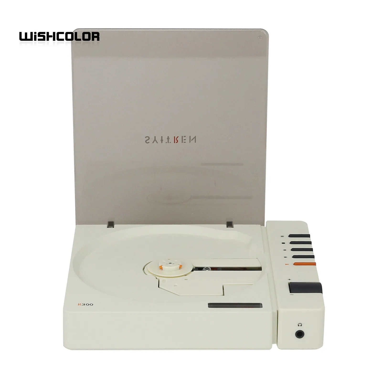 Imagem -03 - Wishcolor-syitren R300 Reprodutor de cd Branco Leitor de Áudio Hifi Bluetooth 5.3 Estéreo com Alto-falante Recarregável Embutido de Alta Qualidade