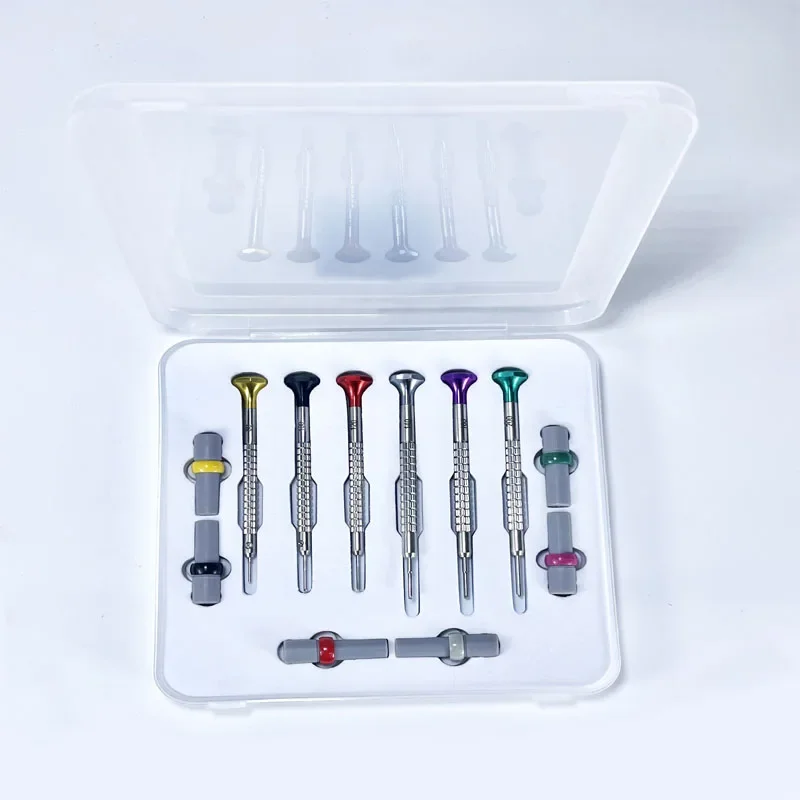 Kwong Yuen Uhrenreparatur-Set Drei Arten von 6-teiligen Stahl-Schraubendrehern mit 6 Ersatzklingen für NH35 für Uhrmacher – Detail 6