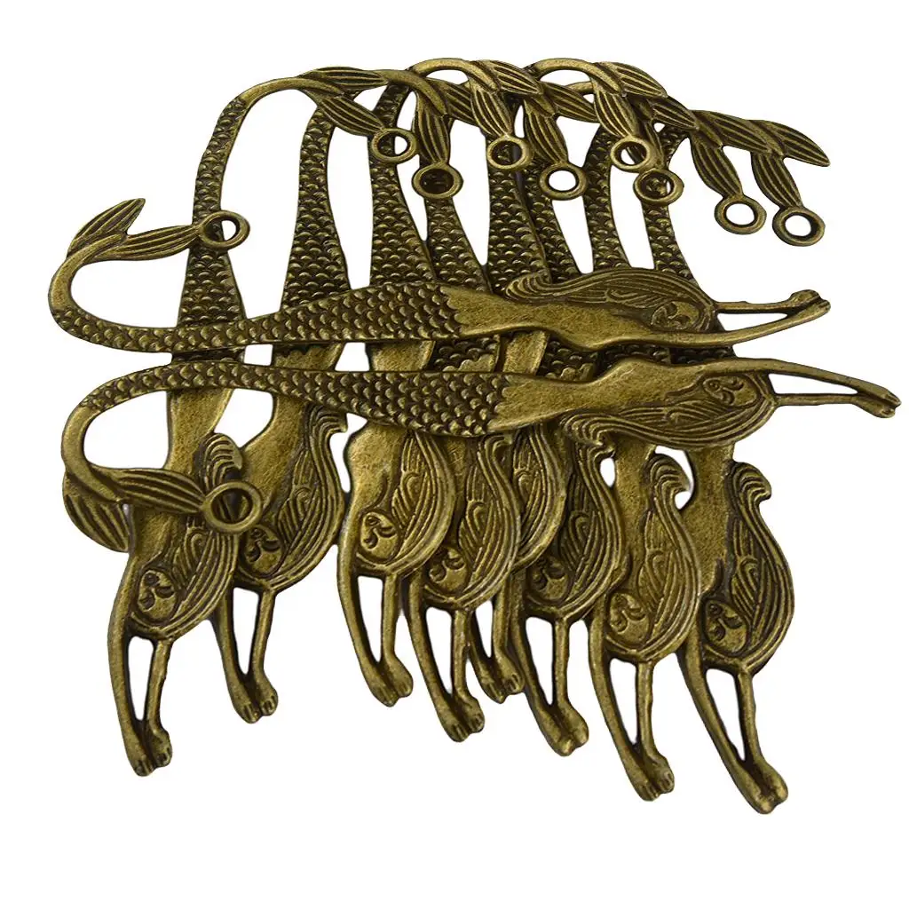 10pcs Retro Antique Bronze Tibetan Mermaid Bookmarks DIY Supplier