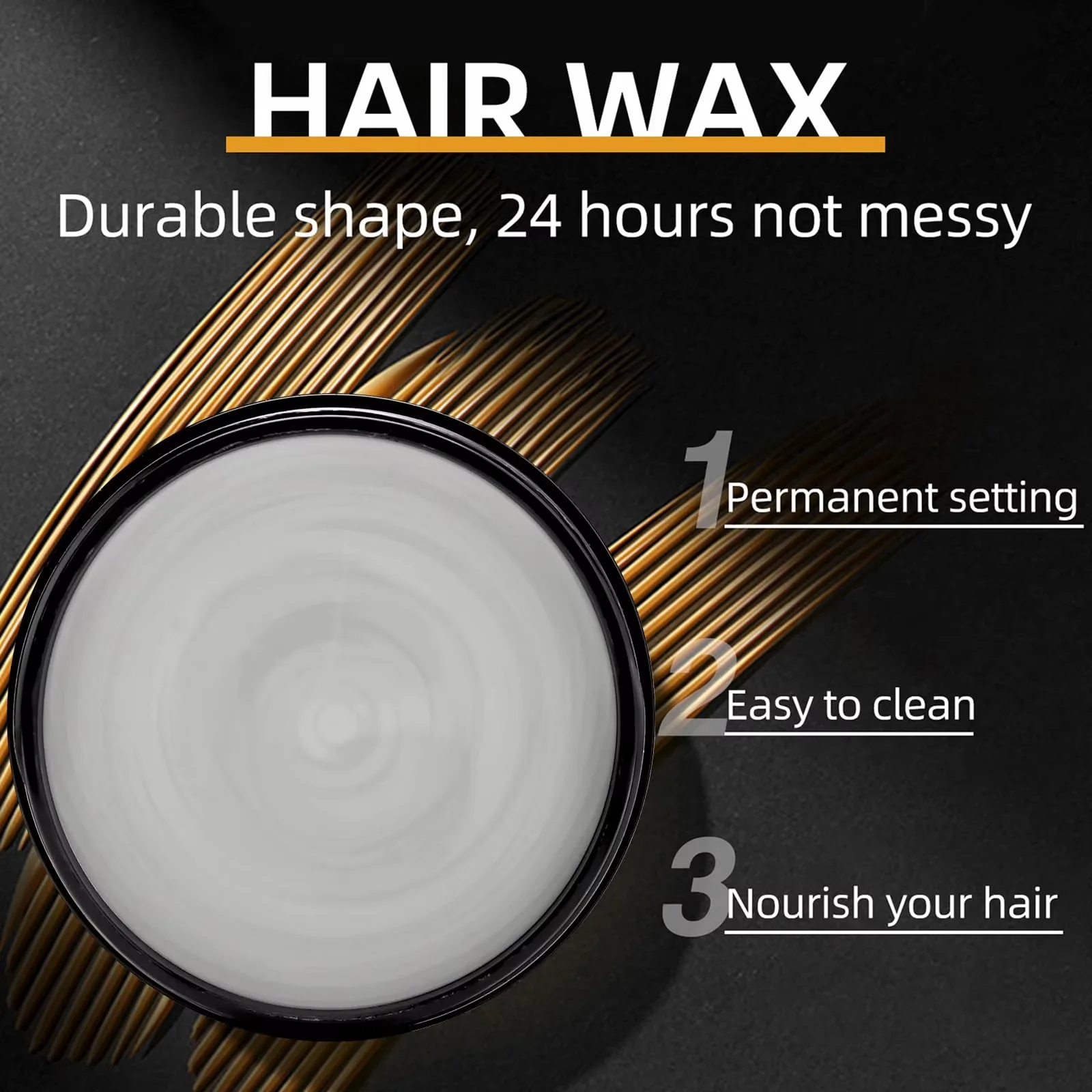Pâte à cheveux finition mate pour hommes, à base d'eau, Texture mate, coiffeur, pommade en argile, idéale pour tous les cheveux masculins
