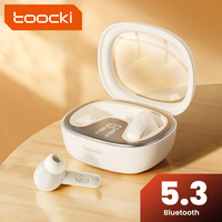 Toocki TWS Earphone Wireless Bluetooth 5.3 Digital Display Earbuds Transparent Capsule-like Desige ENC Touch Control Headphones