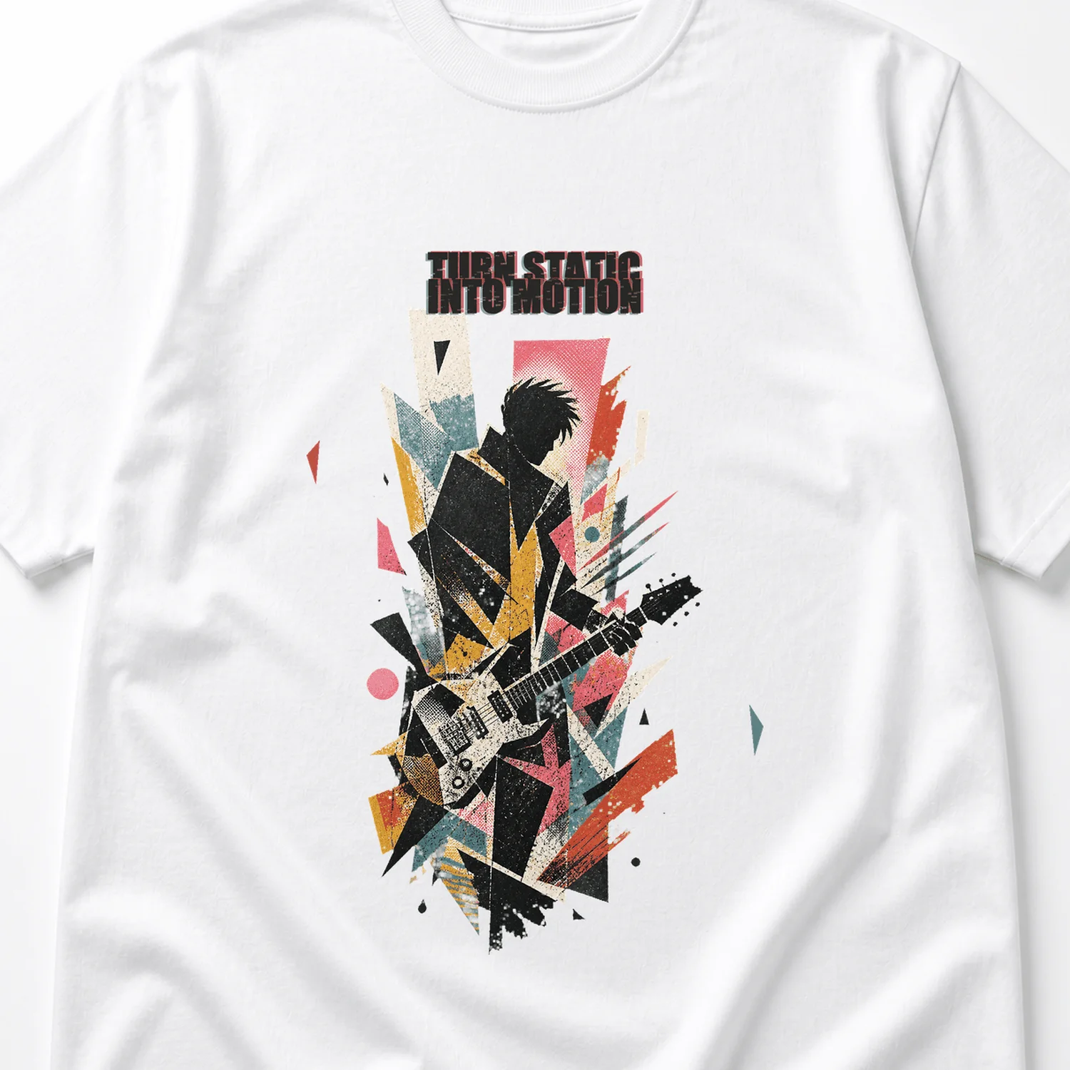 Turn Static Into Motion Punk Collage Heavyweight T-Shirt