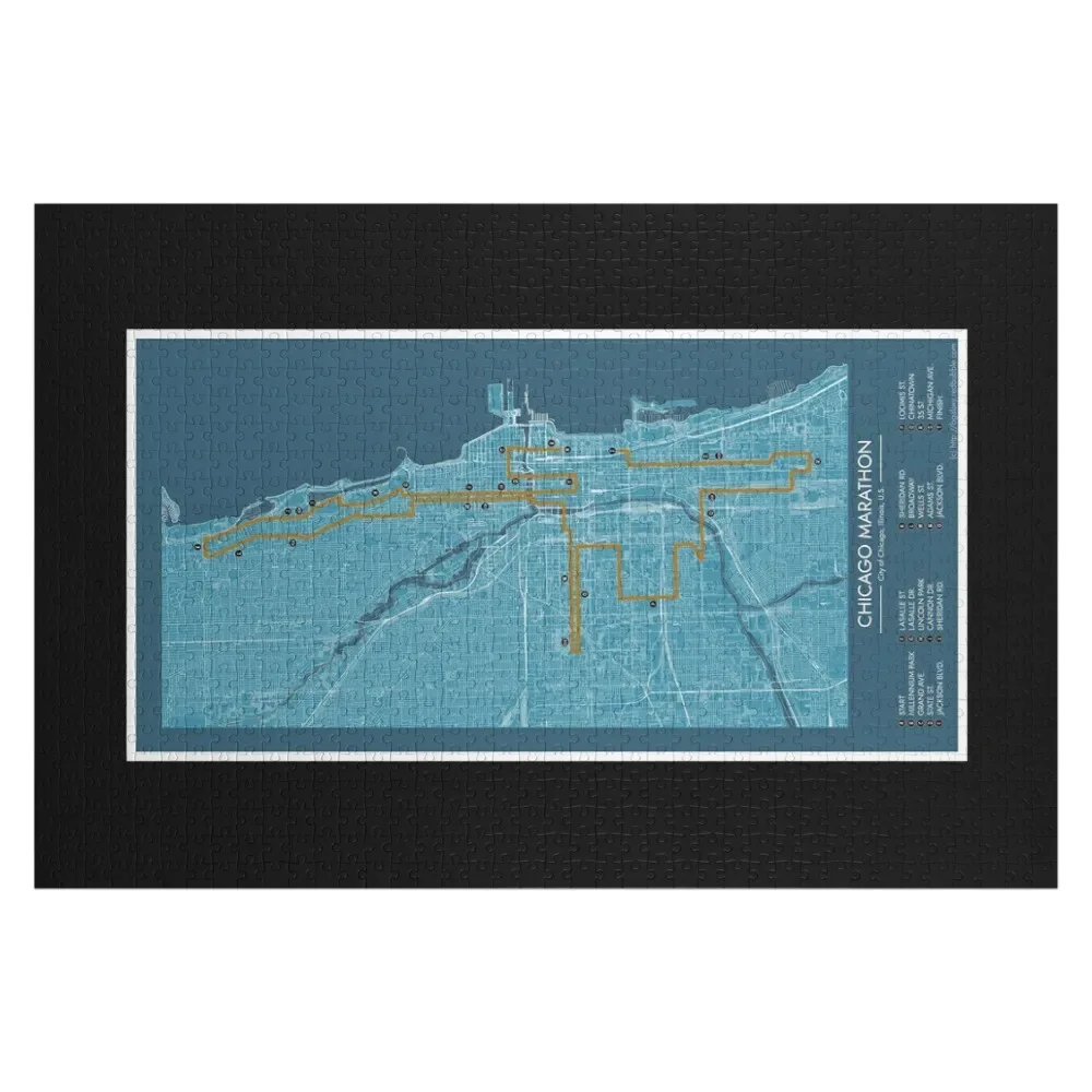 Chicago Marathon Jigsaw Puzzle Custom Gifts Wood Photo Personalized Woodens For Adults Puzzle