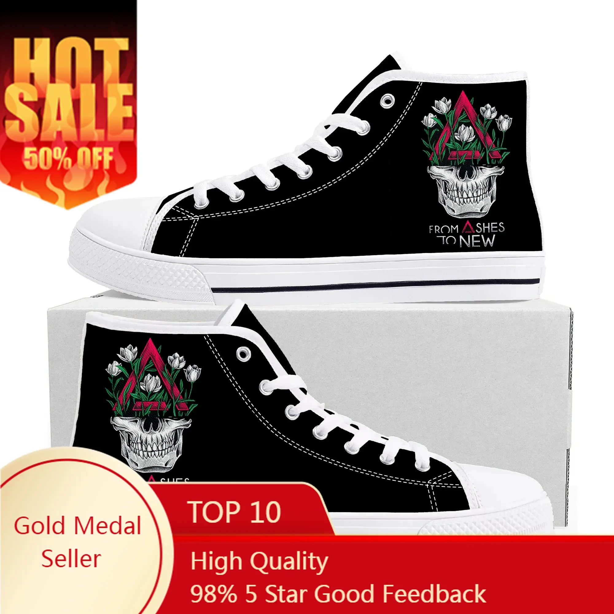 

From Ashes to New High Top High Quality Sneakers Mens Womens Teenager Canvas Sneaker Casual Couple Shoes Custom Made Shoe