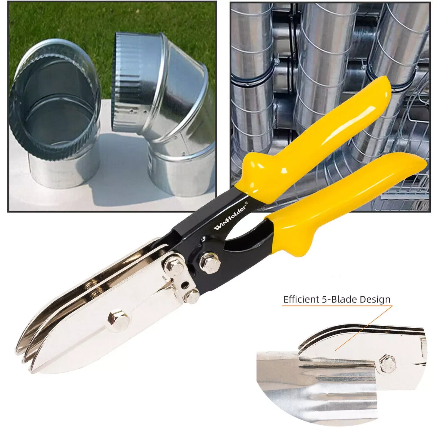 

5-лезвийные инструменты для листового металла, инструмент для обжима воздуховодов HVAC, обжимной инструмент для желоба, щипцы для водосточной трубы, труб, воздуховодов и вентиляционных работ