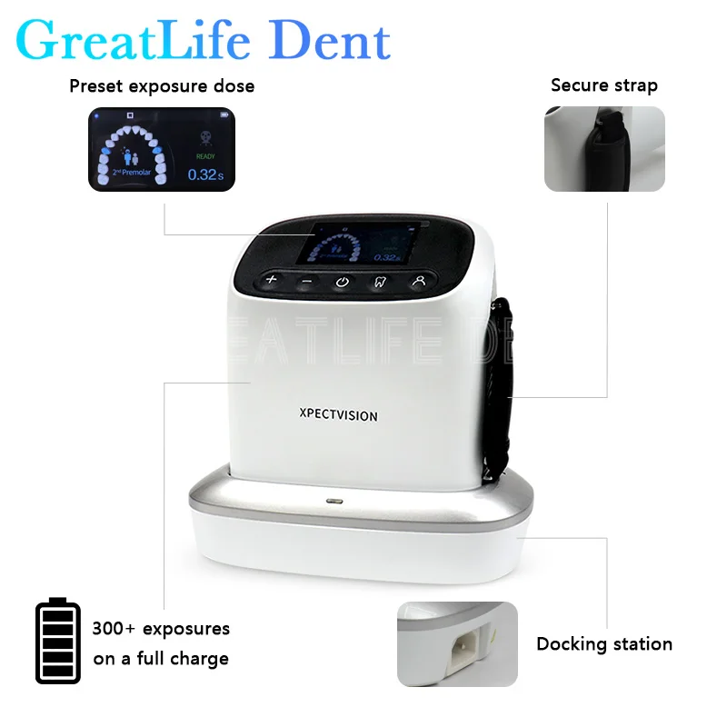 Messico RU EU In Stock Greatlife XVbeam2000 telecamera portatile a raggi X dentale portatile macchina a raggi X per iperluce sistema di sensori di immagine RVG