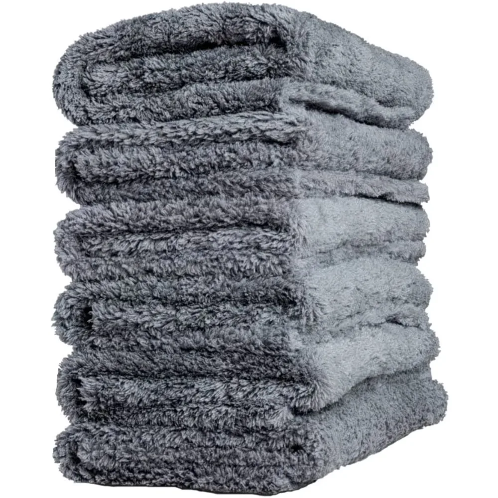1/2/3/6pcs 16inch X 16inch 400GSM Edgeless Microfiber Car Towels Ultra Soft Auto Detailing Wash Drying Polishing Cloth