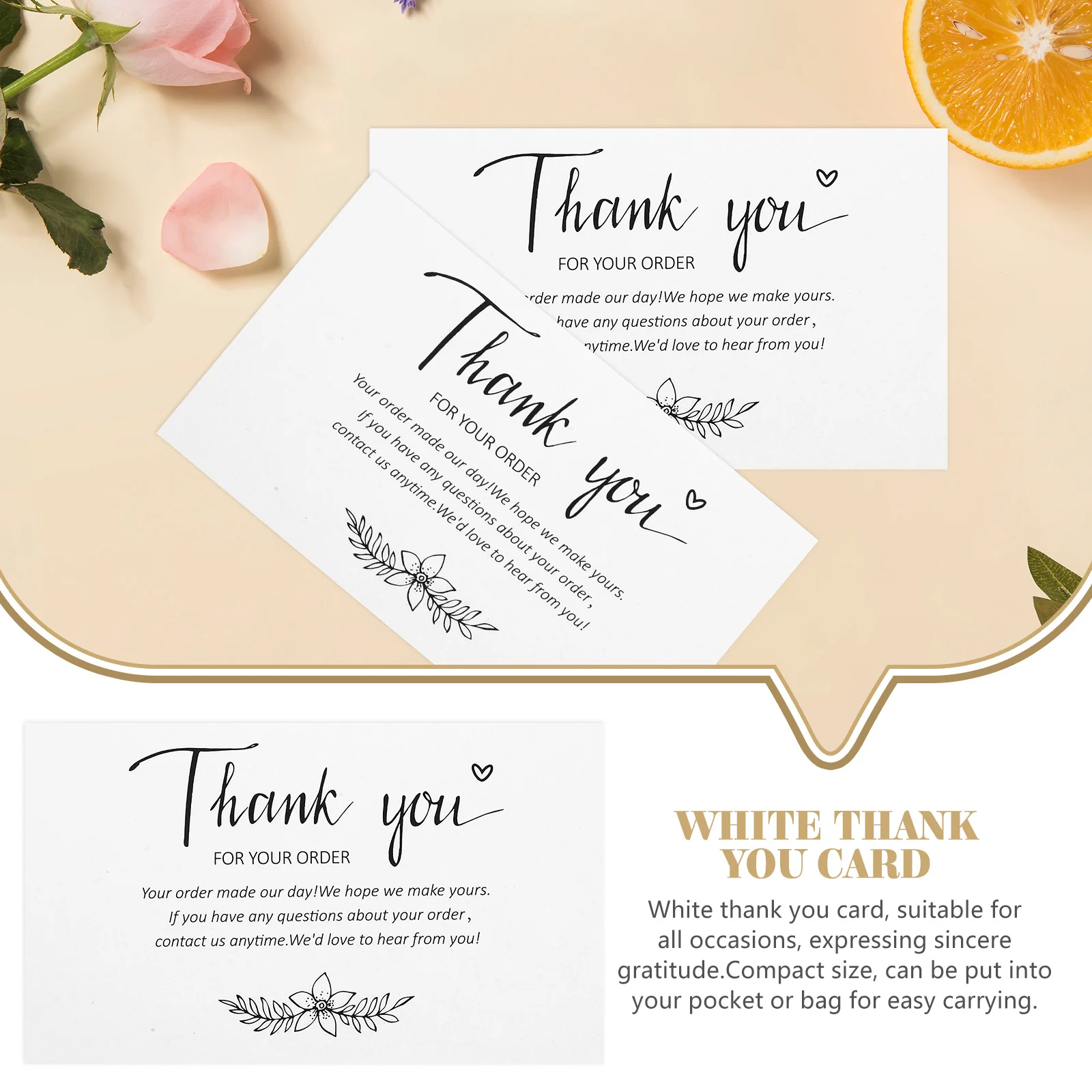 

100pcs You White Gift Bulk Business Gift Packing Thanks Cards Cute Note Cards With Envelopes For All Occasions Decor