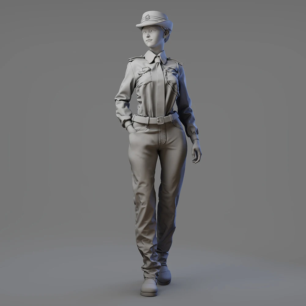 OceanCosmos miniatures, Original, Hong Kong police Female Superintendent, girl, Resin unpainted Model kit figure GK