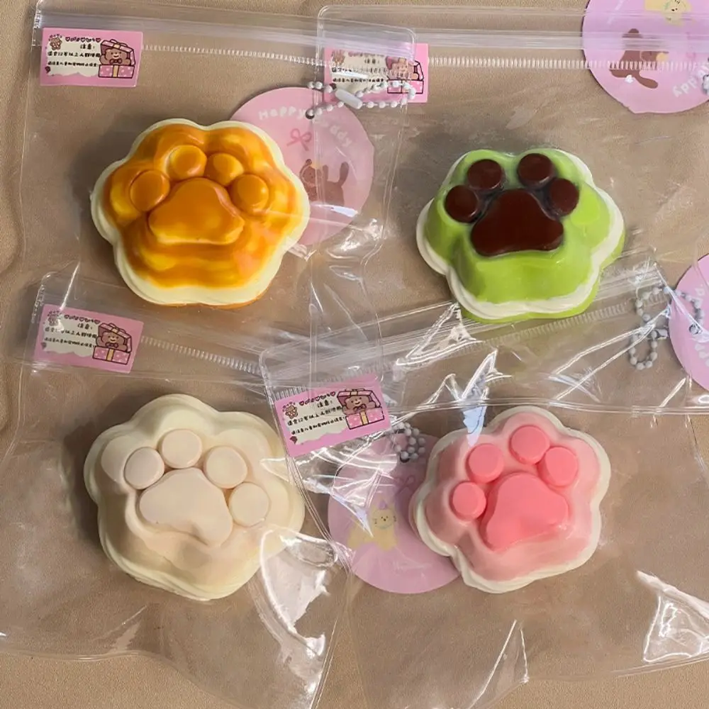 1Pc Cute Squeeze Cat Paw Toys Sandwich Series Soft Sticky Silicone Rebound Decompression Toy Stress Relief Relax Toys