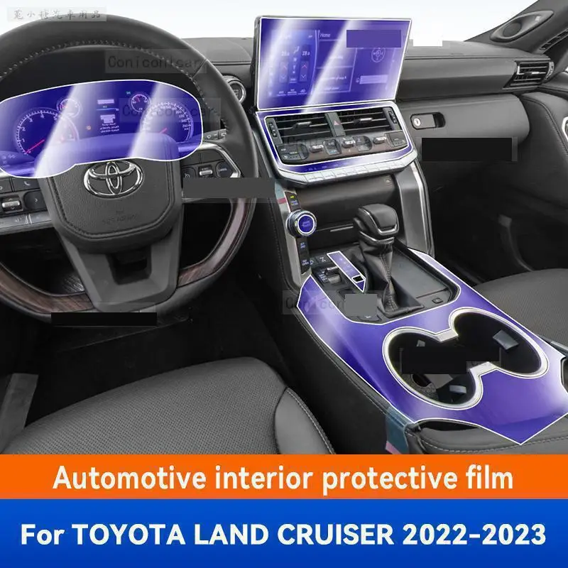 

For TOYOTA LAND CRUISER 2022 2023 Gearbox Panel Dashboard Navigation Automotive Interior Protective Film TPU Anti-Scratch