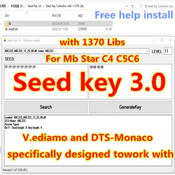 Newest MB Star C4 C5 C6 DTS Seed Key Calculator 3.0 online Service specifically designed to work with Vediamo DTS-Monaco.install