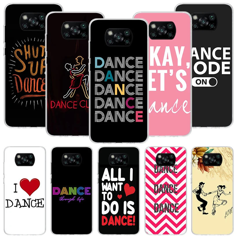 I Love Dance Phone Case For Xiaomi Poco X6 X5 X4 X3 Nfc F5 F6 Pro F3 F2 F1 F4 Gt M5S M4 M3 M2 Soft Coque Cover X3 Nfc X4 Gt X5 P