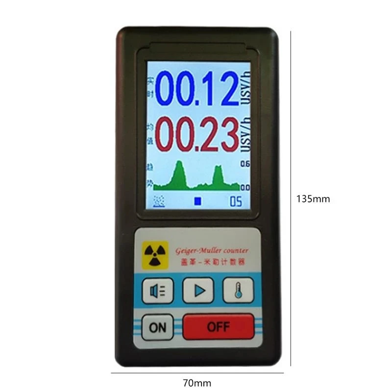 BR-6 Dosimeter Geigerteller Digitale Nucleaire Straling Detector X-Ray Beta Gamma Detector Geigerteller Radioactiviteit Detector