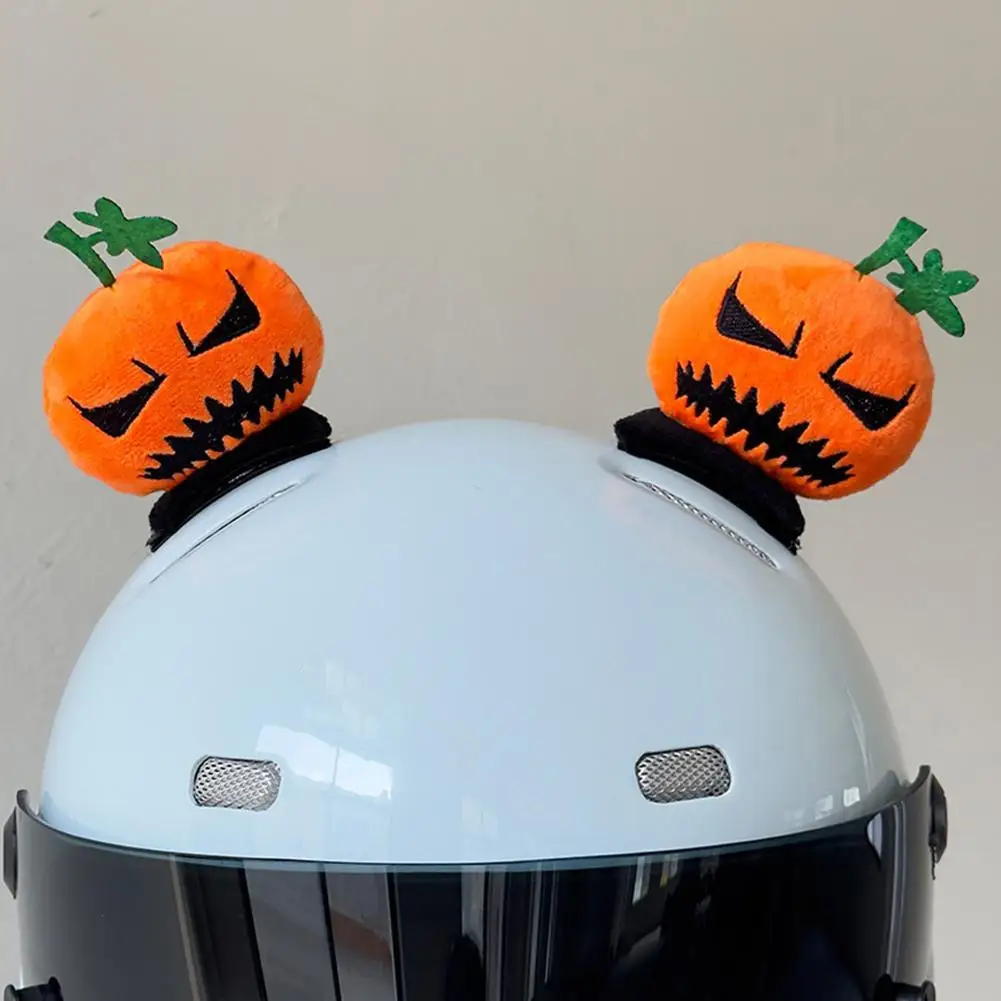 

2 шт., украшение для мотоциклетного шлема с тыквой, голова тыквы дьявола, сделай сам, необычные украшения на Хэллоуин, мотоцикл, электрический скутер, катание на лыжах