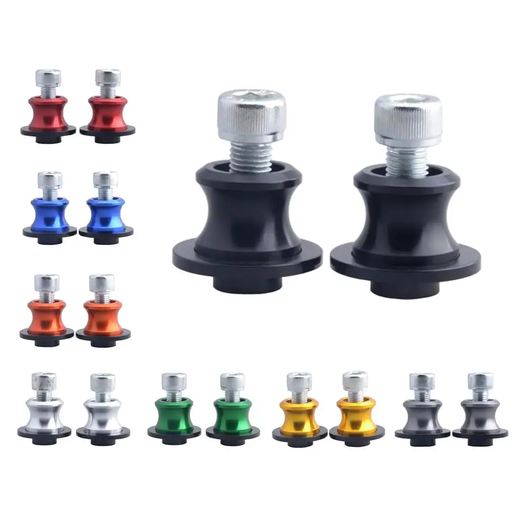 حزمة من 2 بكرات Swingarm العالمية للدراجات النارية، ذراع التأرجح المسمار #1