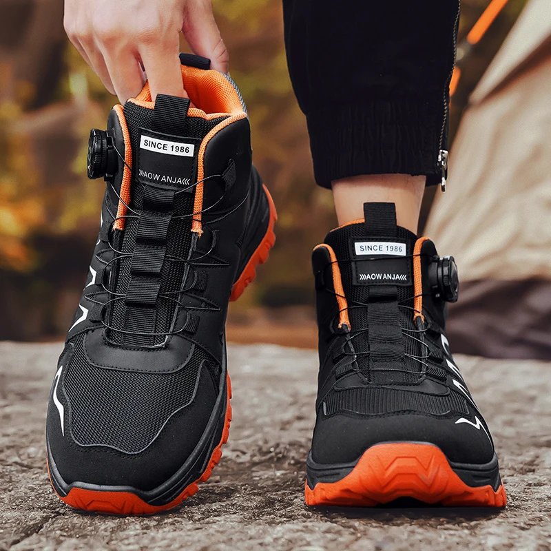 Sepatu Bot Pengendara Sepeda Motor Hitam Modis Sepatu Bot Platform Desain Kenop Pria Sepatu Bot Pria Sepatu Bot Sepeda Motor Pria Nyaman dan Bernapas