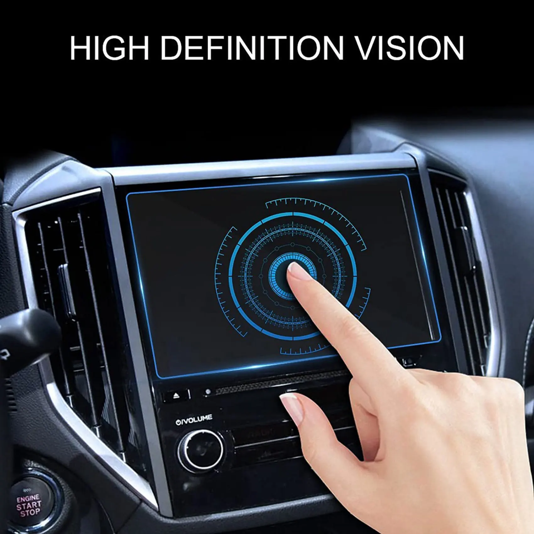 Authentic 2X For 2019-2021 Subaru Impreza Forester Accent 8-Inch Navigation Press Screen Protective Film Display Tempered Glass