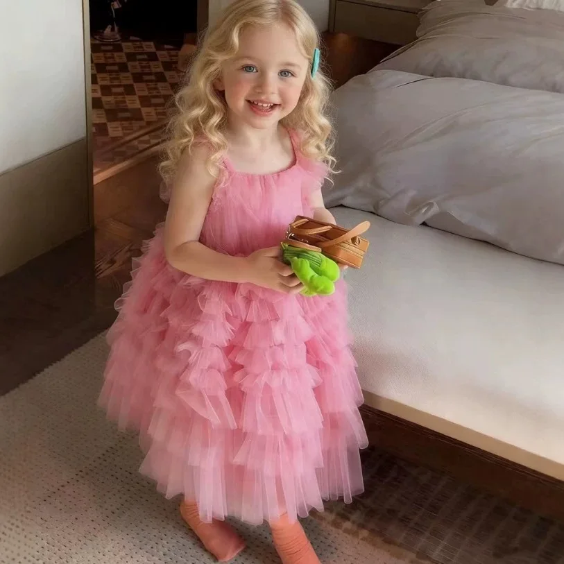 baby Girls' 2026 New Skirt Summer Girls' Beach Vacation Beach Middle aged Children's Summer Super Beautiful Princess Skirt