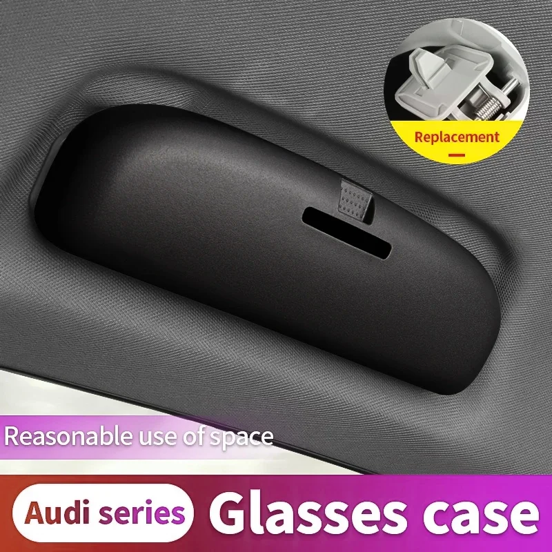 Glasses Case Holder For Audi A3 8V 8Y A4 B8 B9 A5 A6 C7 C8 A7 A8 Q3 Q5 Q7 S3 S4 S5 S6 RS3 Automobile Interior Accessories