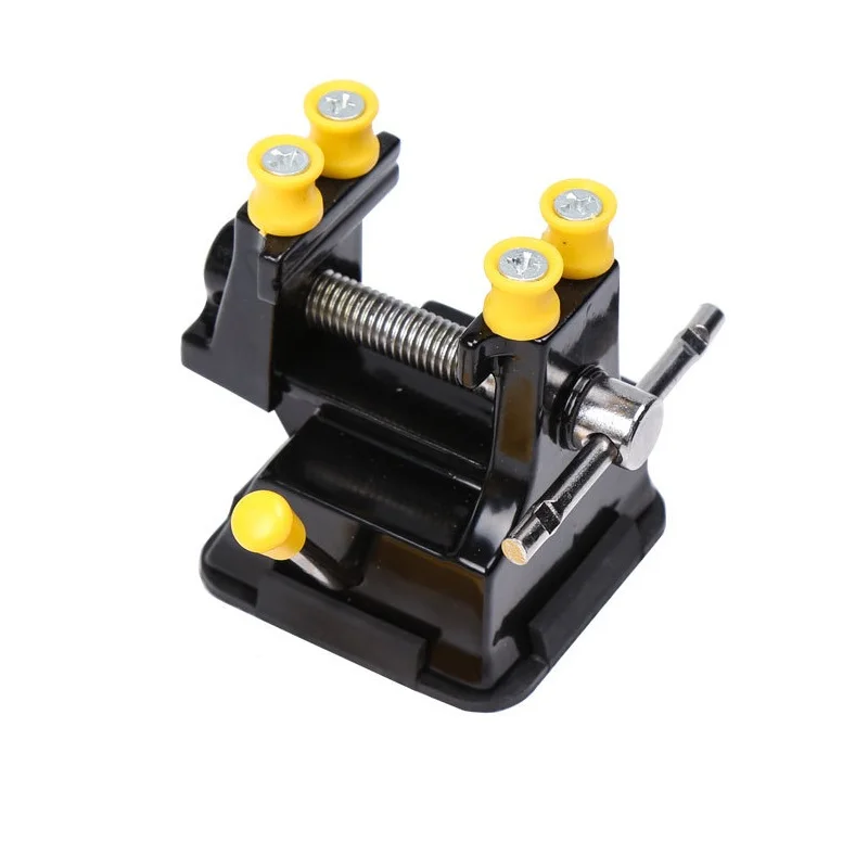 

Компактные настольные тиски для MINI с рамой из медного сплава, основанием на присоске и защитными резиновыми накладками на губки для использования в мастерской