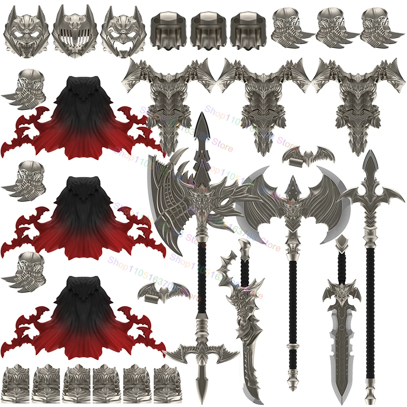 Akcesoria do klocków MOC, mini figurki akcji, zestaw do samodzielnego montażu, zabawka edukacyjna dla dzieci, prezenty świąteczne LE18-20