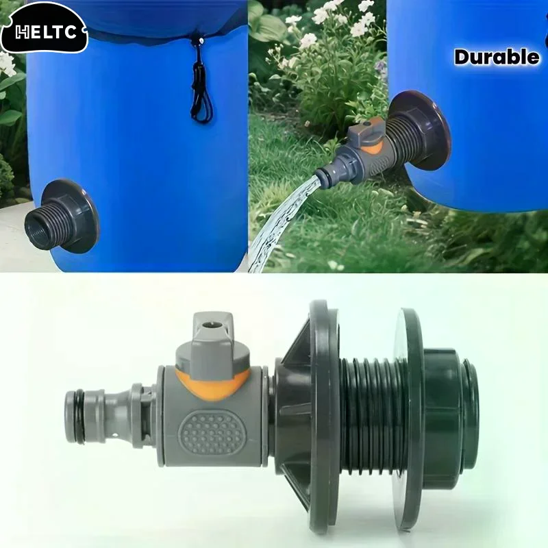 1Pcs 1/2 Inch New  High Quality PVC Spigot Rain Faucet Kit For Rain Barrels Aquariums Water Tanks Tubs Pools Garden Hose Fitting