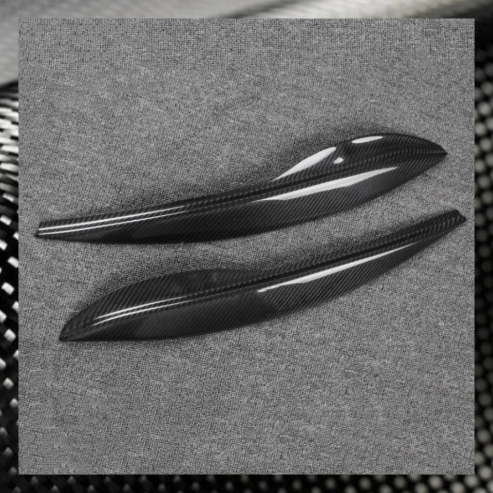 Carbon Fiber Headlamp Eyebrow for Honda FIT JAZZ 09 10 11 12 Modified Car Front Headlight Trim One Pair