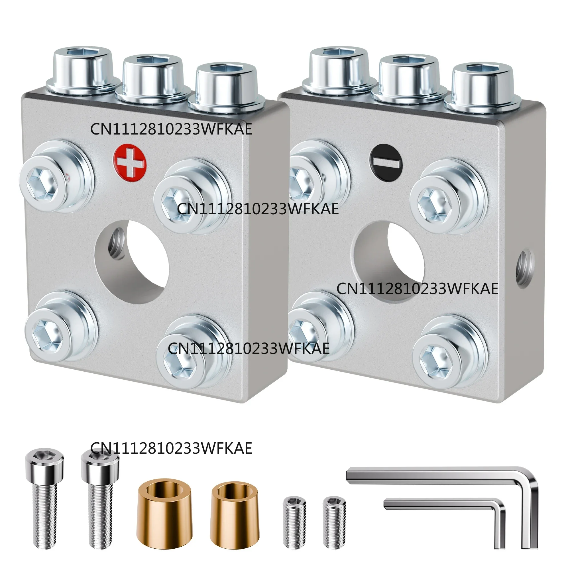 Battery Terminal Distribution Block with Vertical Brass Adapter 14-Port Battery Terminal Connector Fits 6V-48V Up to 4/0 AWG
