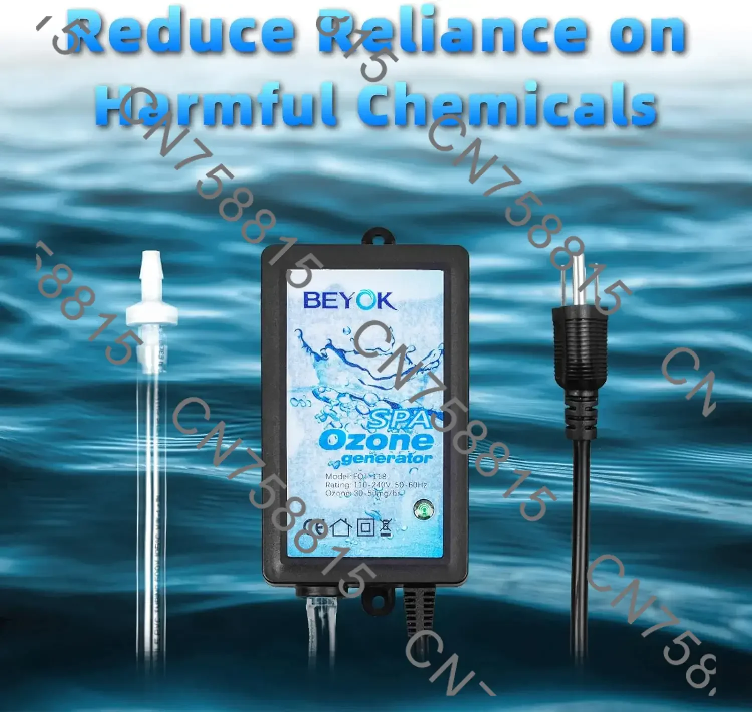 Bathtub Integrated Ozone Generator 50mg/h，FQ-220SPA Bathtub Ozone Generator