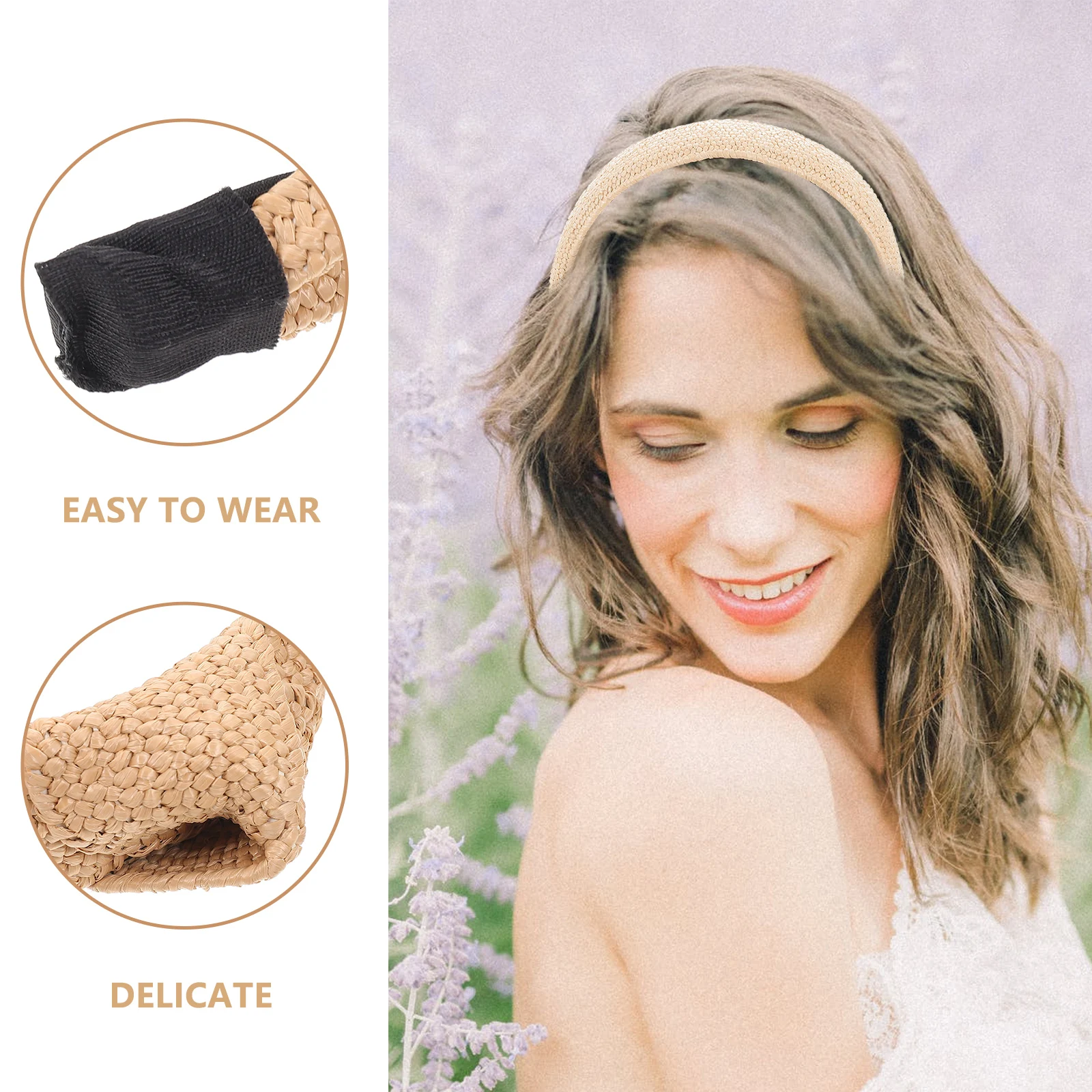

2 шт., повязки для волос из рафии, завязанный стиль, праздничные украшения для волос, винтажная повязка на голову для пляжной вечеринки для женщин, повязки на голову из рафии