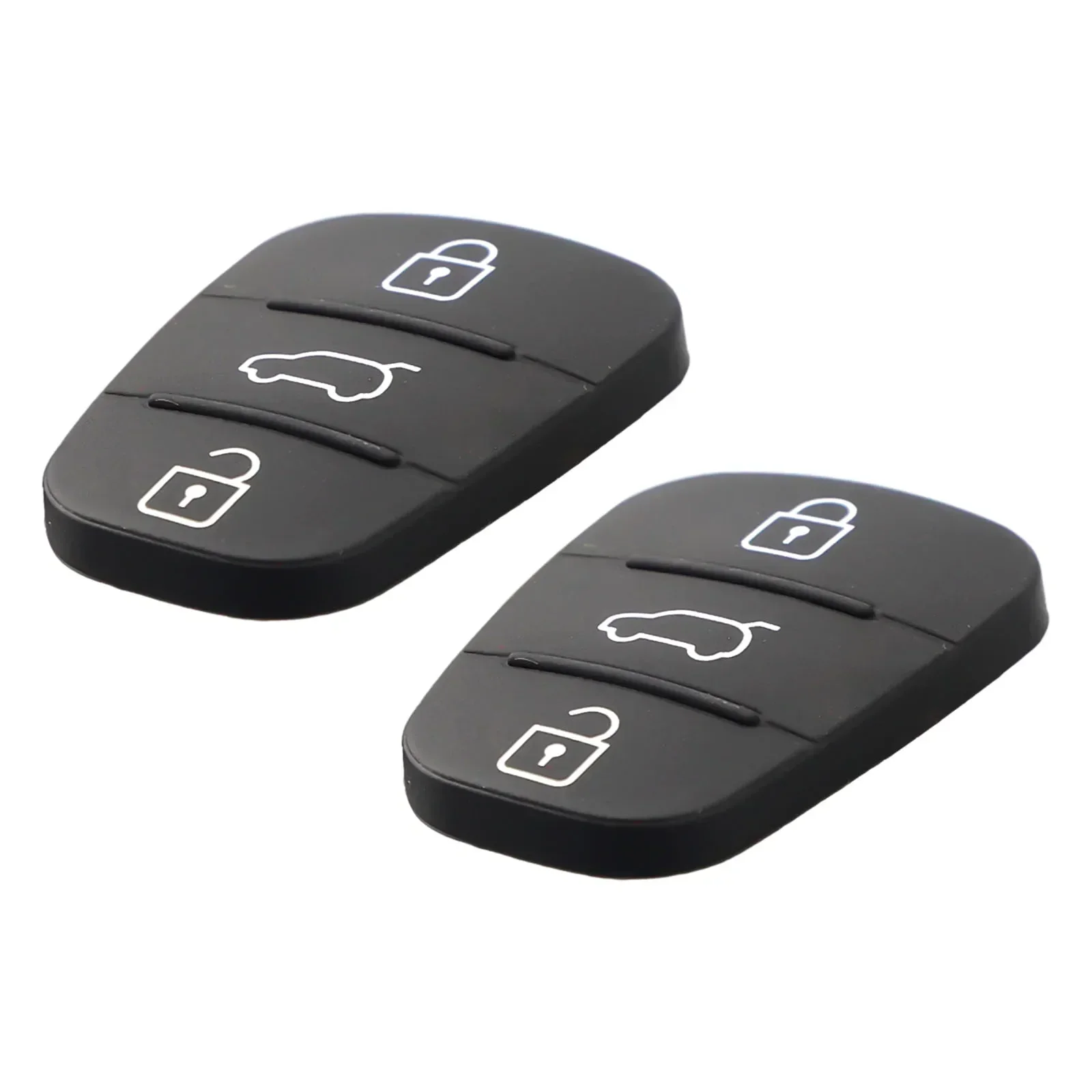 

2pcs Remote Car 3-Buttons Key Fobs Case Rubber Shell Black Key Holder For Hyundai I10/I20/I30 For KIA Vehicle Accessories