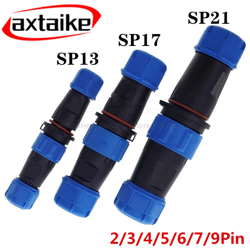 2 juegos Sp13 Sp17 /SP16 Sp20/sp21 Ip68 enchufe de aviación impermeable conector macho hembra montado en Panel 2/3/4/5/6/7 pines
