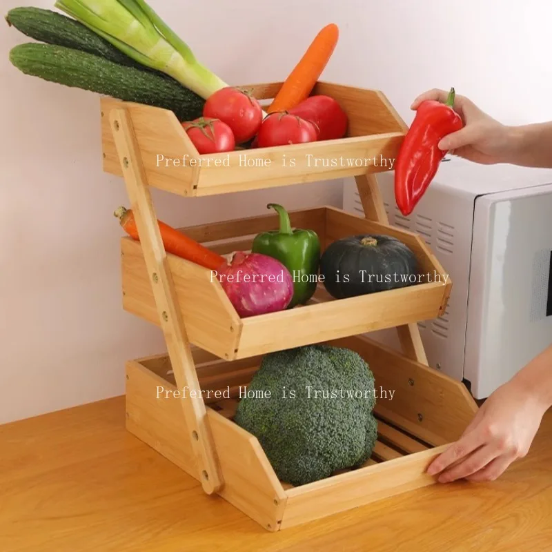 

1pc Multifunctional Kitchen Storage Rack, Desktop Snack Storage, Fruit and Vegetable Storage Rack