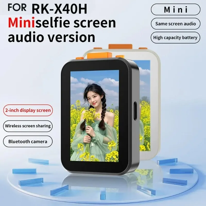 RK-X40H الهاتف الإبداعي 2 بوصة بلوتوث شاشة الهاتف المحمول البسيطة Selfie Vlog مراقب مع نسخة الصوت الإسقاط التصوير عن بعد #4