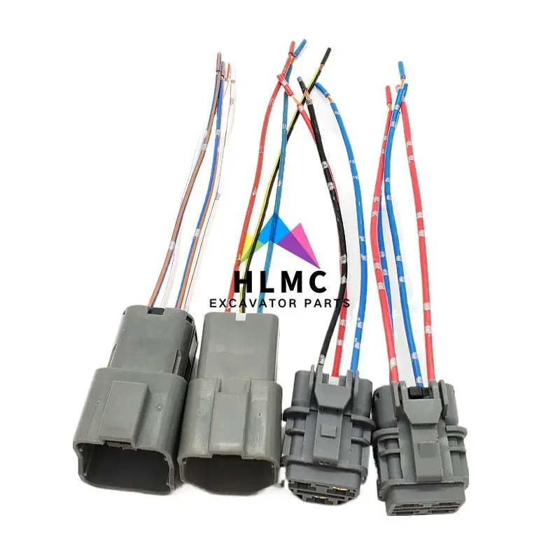 Excavator is suitable for Komatsu PC120 200 240 300-5-6 Throttle Motor Sensor Plug Wiring Harness Mating Resistance to High Temp