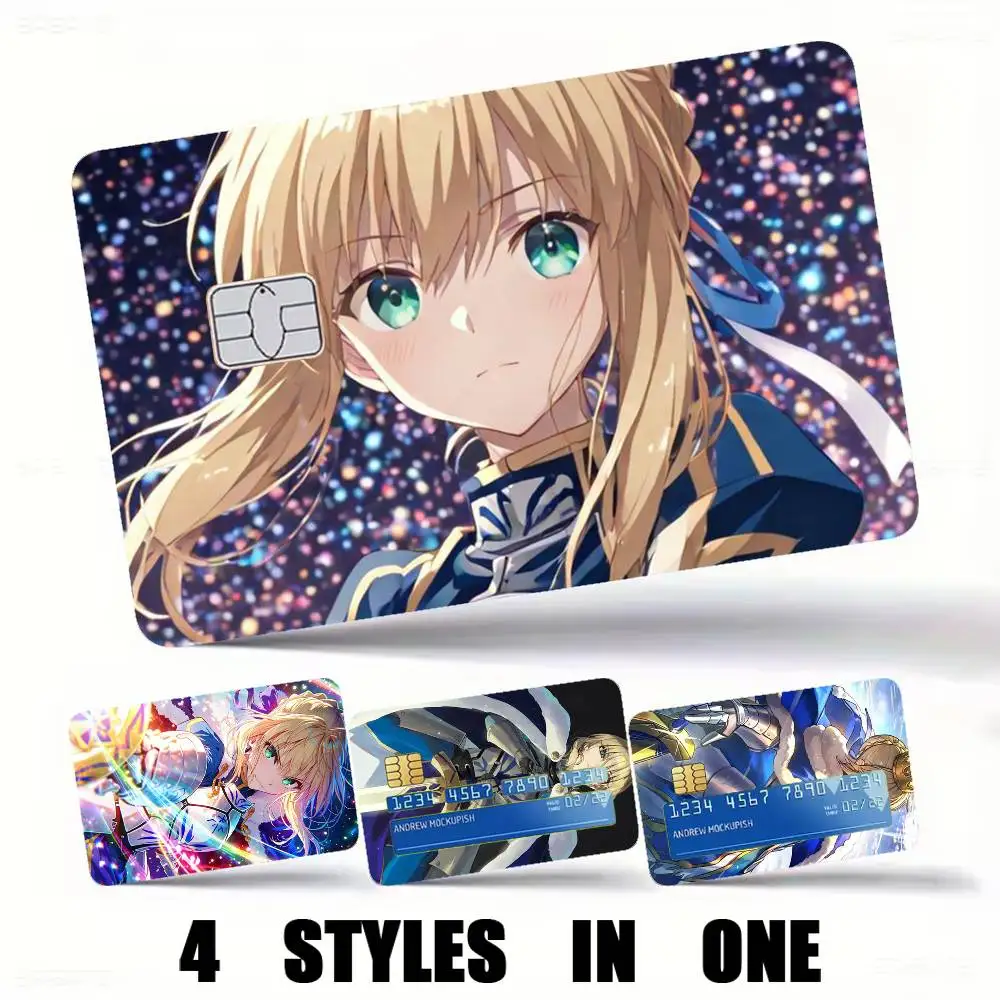 F-Fate Saber-r Credit Card HD Stickers Premium matte film effectively prevents fingerprints and daily abrasion.