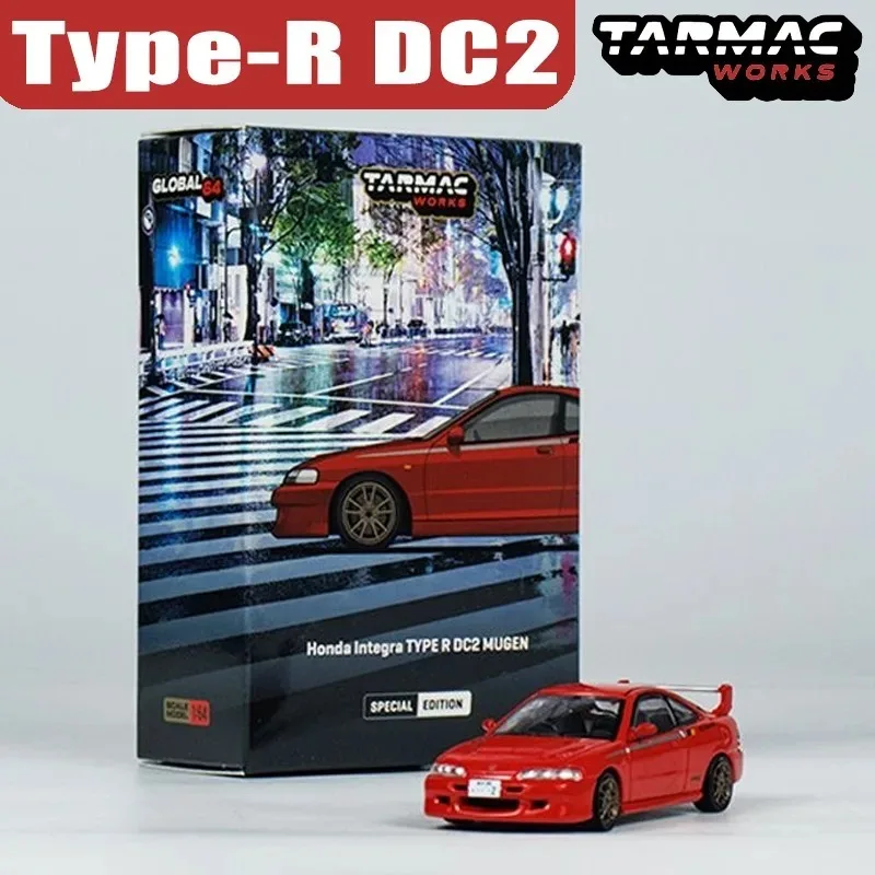 TARMAC WORKS 1/64 Mugen Integra Type-R DC2 HEC Legierung Motorfahrzeug Spielzeug Druckguss Metallmodell Sammlung Jungen Weihnachtsgeschenke