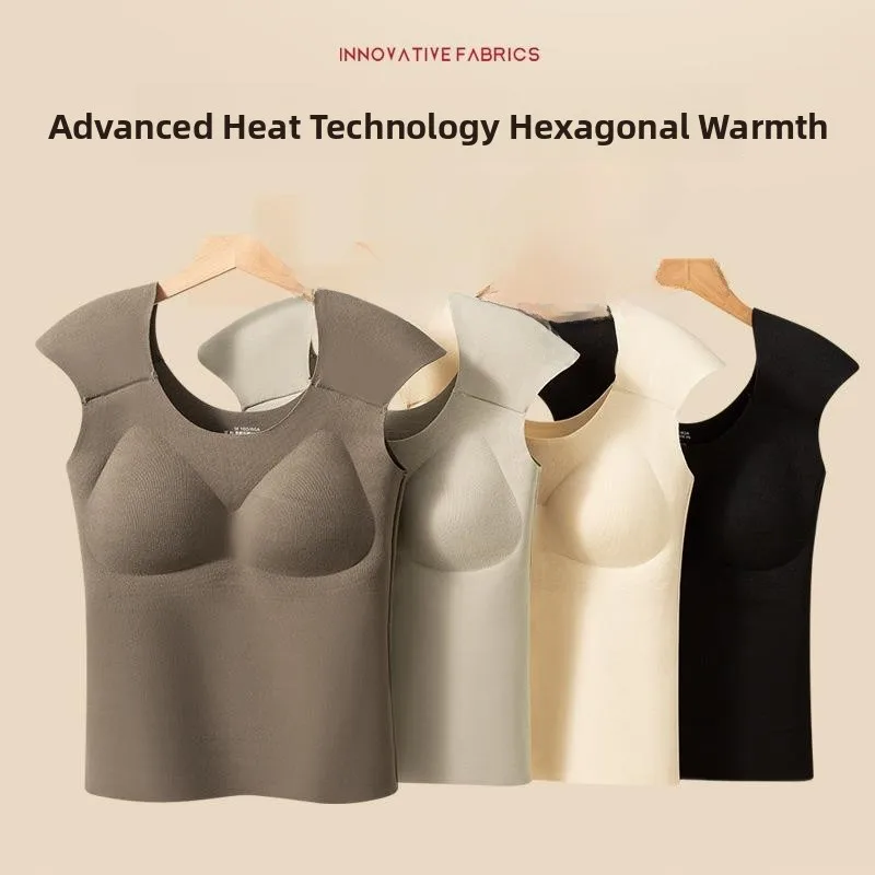 

Теплое термобелье, женский невидимый жилет с подплечниками, Thiened Dervo, хлопок, анти ake, вспомогательная коллекция груди