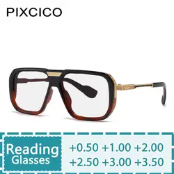 R56965 Pilot Reading Glasses +50 +100 +300 Men Vintage Large Size Presbyopic Eyeglasses Women Luxury Optical Transparent Eyewear