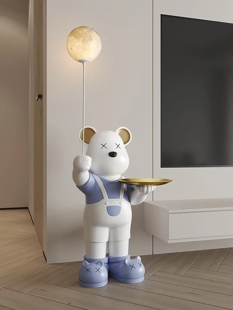 

110cm Home Decor,Bear Statue,Floor Decoration,Luxury Living Room,TV Cabinet,Sofa,Moon Lamp Large Ornament,Sculpture Customized