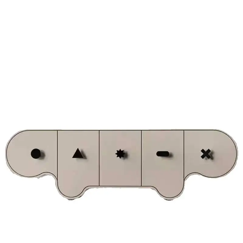 تصميم خزانة تلفزيون خشبية بيضاء لتزيين غرفة الفن شقة مصمم خزانة تلفزيون تخزين حديث أثاث تلفزيون Szafka Pod #6