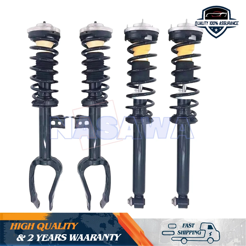 4pcs Front Rear Shock Struts Spring Assembly Fit BMW F10 F11 F12 528i 530i 650i xDrive AWD 31316784013 31316854958 33526784015