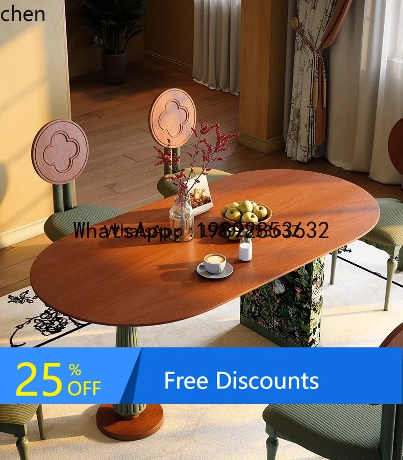 

x1 retro dining table household solid wood dining table antique living room island dining table home accessories